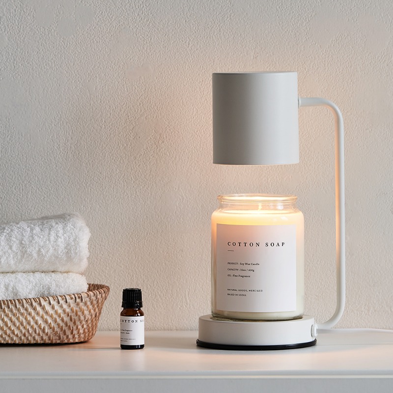 Candle Fragrance - โคมไฟอุ่นเทียน INS พร้อมถาดวางเทียน ที่วางเทียน ไฟกลางคืนแบบหรี่แสงได้ทันสมัย ไฟหอมตกแต่งโต๊ะ