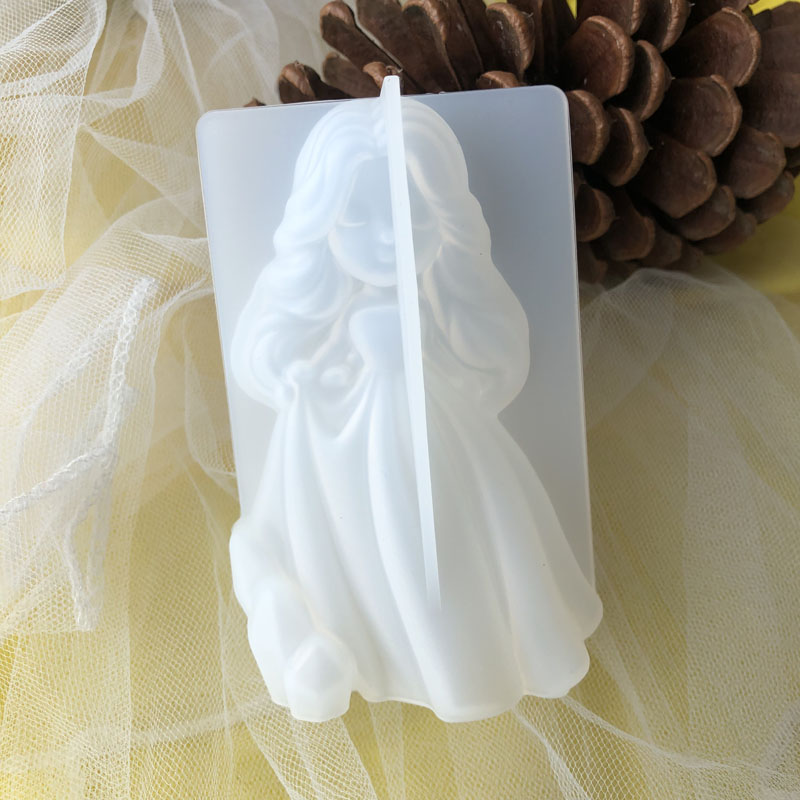 3D น่ารักเจ้าหญิงซิลิโคนเทียนแ - Candle Molds บทวิจารณ์และราคา