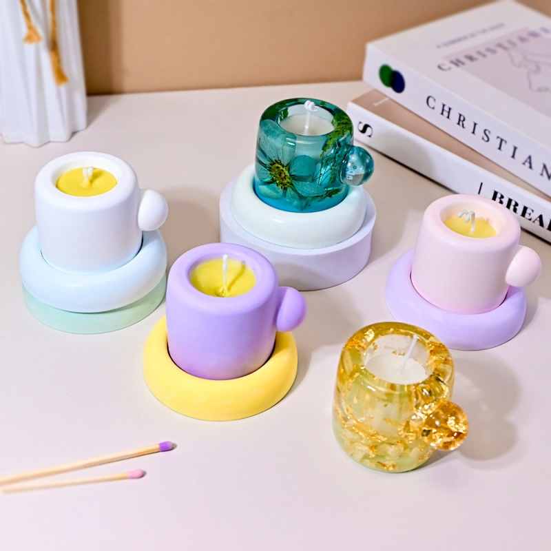 3D แก้ว Coaster แม่พิมพ์ซิลิโค - Candle Containers บทวิจารณ์และราคา