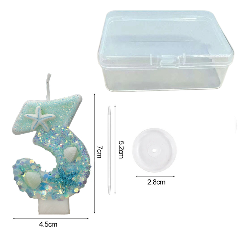 เทียนวันเกิดรูปดาวทะเลสีฟ้าทะเ - Silk Candle บทวิจารณ์และราคา