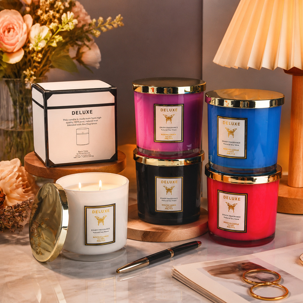 เทียนหอมแก้วฝาทอง 400 กรัม สำห - Candle Fragrance บทวิจารณ์และราคา