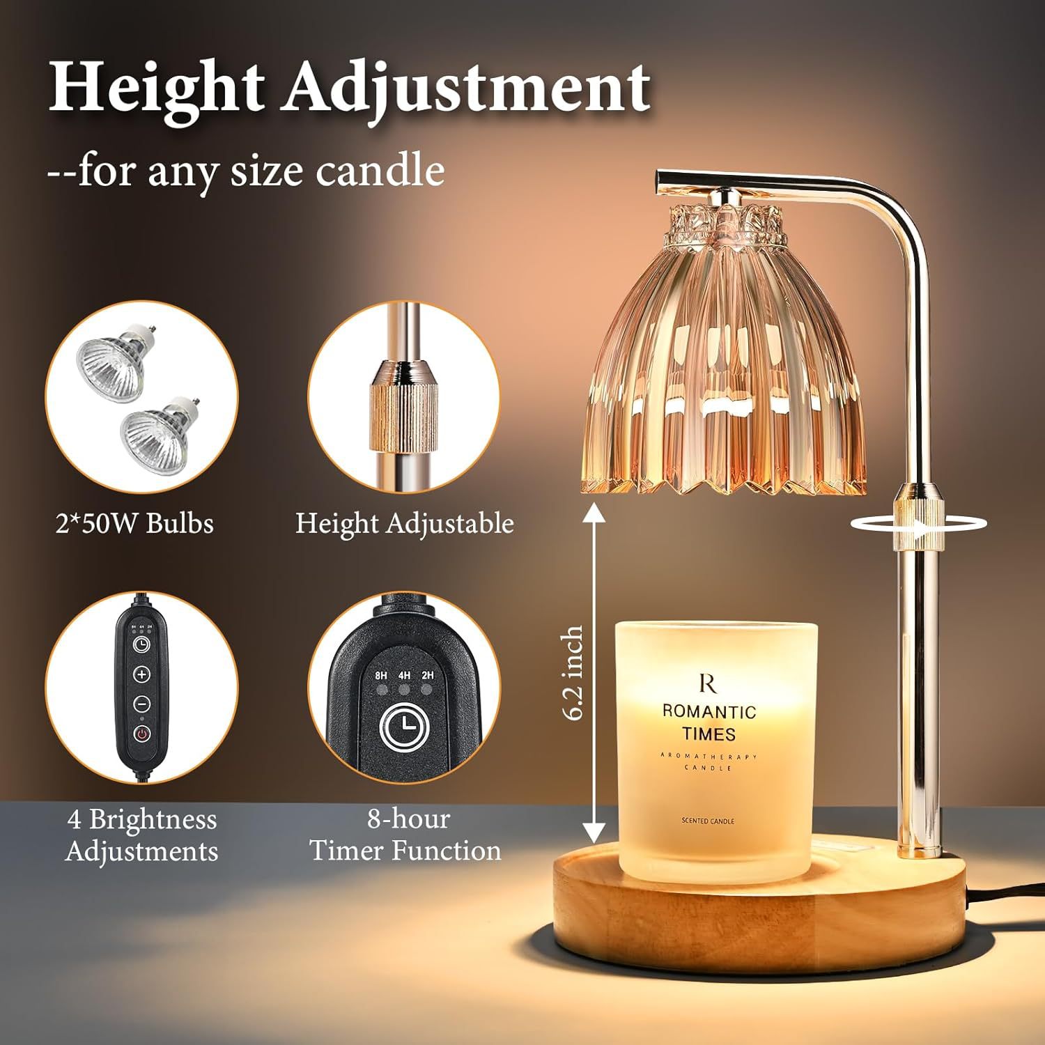 โคมไฟอุ่นเทียนหอมปรับระดับความ - Wax Melts บทวิจารณ์และราคา