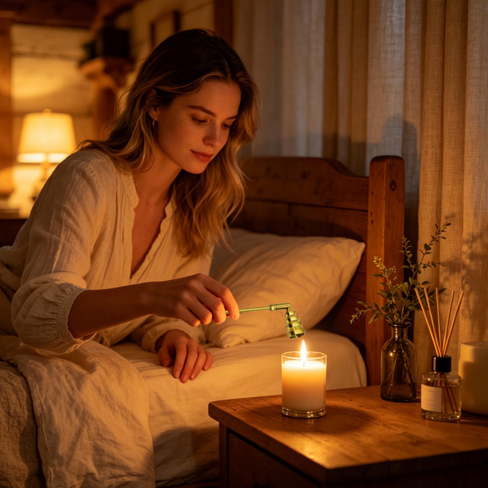 ที่ดับไฟเทียนแบบโลหะพร้อมด้ามจ - Candle Wick บทวิจารณ์และราคา